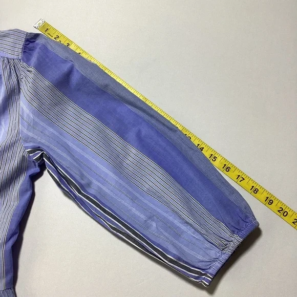 GAP Blue Striped Tiered Mini Dress - Picture 14 of 14